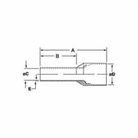 F2039Sta-Kon® F2031 F Series Insulated Wire Ferrule, 16 AWG Stranded Copper Conductor, 0.571 in L, Copper, Black