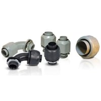 NMLT-31BLiquatite® NMLT-31B Type NMLT Liquid Tight Flexible Connector, 1/2 in Trade, 45 deg, Nylon 6, Black