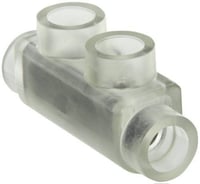 BURNDY® UNITAP™ BISR1/0 In-Line Splice, 14 to 1/0 AWG Copper/Stranded Aluminum Conductor, 2 Screws, Aluminum