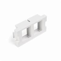 41291-2QWLeviton® QuickPort® 41291-2QW Duplex ST Fiber Adapter, 2 Ports, 1 Gang, Snap-On Mount, White