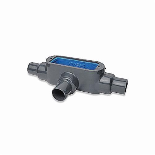 T28-4X-GOcal® OCAL-BLUE® T18-4X-G Type T Conduit Body With Cover, 1/2 in Hub, Form 8 Form, 6 cu-in Capacity, Iron, PVC Coated