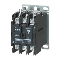 Data-Spec SheetCutler-Hammer C25DNF340A Non-Reversing Definite Purpose Contactor, 110 to 120 VAC Coil, 40 A, 3 Poles