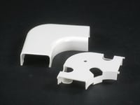 Wiremold® 2911FO-FW Flat Non-Metallic Raceway Elbow, 90 deg Bend, 1-1/4 in Bend Radius, 3/4 x 1-1/2 in OD