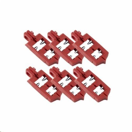 65688Brady® 65688 1-Pole Snap-On Circuit Breaker Switch Lockout Device, For Use With 120 VAC Multi-Pole Tie Bar Breaker with Hole in Switch Tongue, 1 Padlocks, 0.282 in Dia Max Padlock Shackle, LOTO-15 Nylon, Red