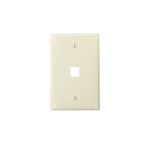 Leviton® QuickPort® 41091-1TN Midway Size Wallplate, 1 Gangs, 4.88 in H x 3.13 in W, Nylon, Light Almond