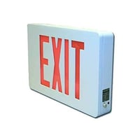 Sure-Lites CX71WHSD CX7 Dual Voltage Single Face Exit Sign, LED Lamp, 120/277 VAC, White Baked Enamel Housing, EXIT Legend