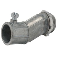 1762RACO® 1763 Non-Insulated Offset Conduit Connector, 3/4 in Trade, 13/16 in Cable Openings, For Use With EMT Conduit, Die Cast Zinc