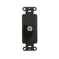 Leviton® Decora® 40681-B 1-Gang Type F Rectangular Single CATV Video Wall Jack, Flush Mount
