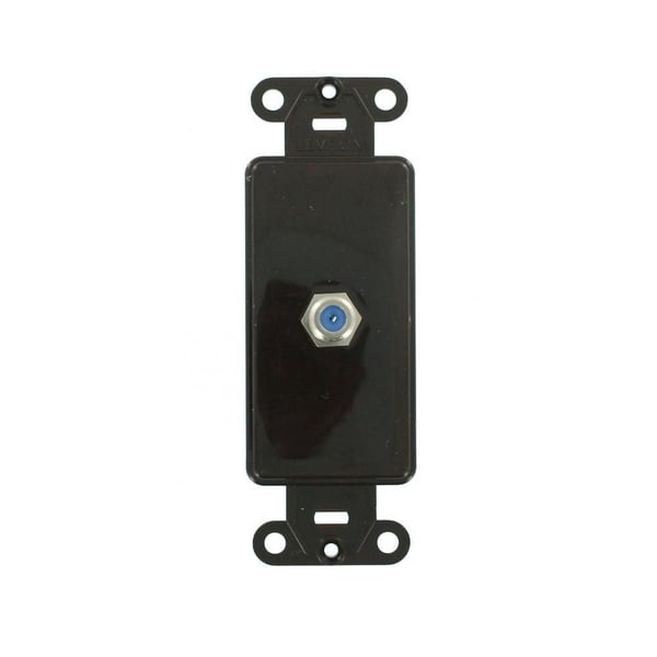 Leviton® Decora® 40681-B 1-Gang Type F Rectangular Single CATV Video Wall Jack, Flush Mount