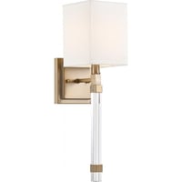60/6681NUVO® by SATCO 60/6681 Tompson Dimmable Wall Sconce, (1) Incandescent Lamp, 120 V, Burnished Brass Housing