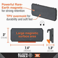54819MBKlein® 54819MB Magnetic Strip Rail Attachment, For Use With All MODbox™ Side Rail Attachments, Hard Plastic, Dark Gray