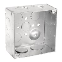 Crouse-Hinds Thepitt® TP432 Welded Outlet Box, Steel, 30.3 cu-in Capacity, 4 in W x 2-1/8 in D x 4 in H