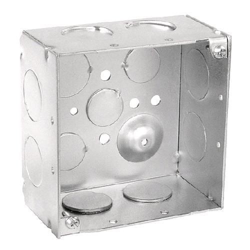Crouse-Hinds Thepitt® TP432 Welded Outlet Box, Steel, 30.3 cu-in Capacity, 4 in W x 2-1/8 in D x 4 in H