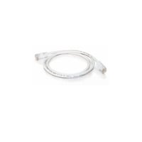 Quiktron® 576-125-007 Value Booted Patch Cord, Cat 6, 24 AWG Solid Copper Conductor, Male RJ45 Connector, 7 ft L Cord, White