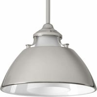 Progress Lighting® Design Series™ P500013-104 Carbon Mid-Century Modern Bohemian Pendant Fixture, (1) A19 Incandescent Lamp, 120 VAC, Polished Nickel Plated Housing