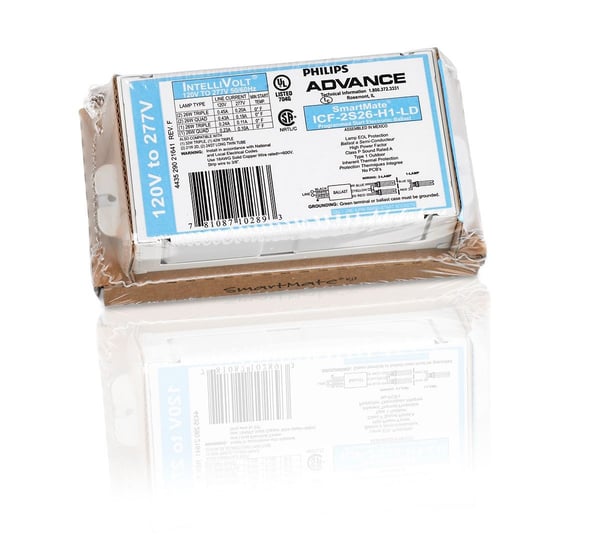 183319Advance IntelliVolt® SmartMate 183319 Electronic Hybrid Ballast, CFL/Series Lamp, 26 W Lamp, 120 to 277 VAC, Programmed, 1 Ballast Factor