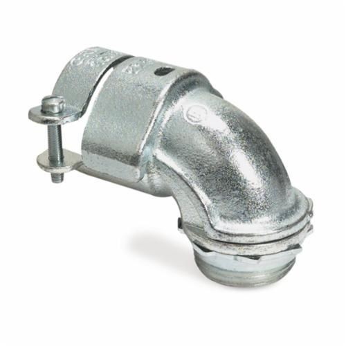T&B® 276 Non-Insulated Squeeze Conduit Connector, 2 in Trade, 2-1/8 to 2-1/2 in Cable Openings, For Use With Armored Cable and Flexible Metal Conduits, Malleable Iron, Zinc Plated