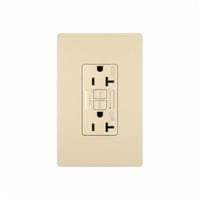 2097TRWRIPass & Seymour® Radiant® 2097TRWRI Duplex Self-Test Tamper/Weather-Resistant GFCI Receptacle, 125 VAC, 20 A, 2 Poles, 3 Wires, Ivory