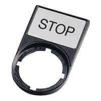 M22S-ST-GB0EATON M22S-ST-GB0 M22 Complete Legend Plate With Insert, 1.18 in W, Black/Silver Field