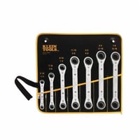 68222Klein® 68222 Ratcheting Box End Wrench Set, 7 Pieces, 1/4 x 5/16 to 13/16 x 7/8 in, Polished Chrome