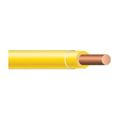 THHN12SOLYWTHHN Wire, Solid, 12 AWG, 1 Conductor, Copper, 600 Volts, Yellow, 500 ft