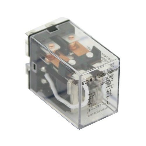 EATON D7PR4A Plain Cover Standard General Purpose Relay, 15 A, 4PDT Contact, 120 VAC V Coil