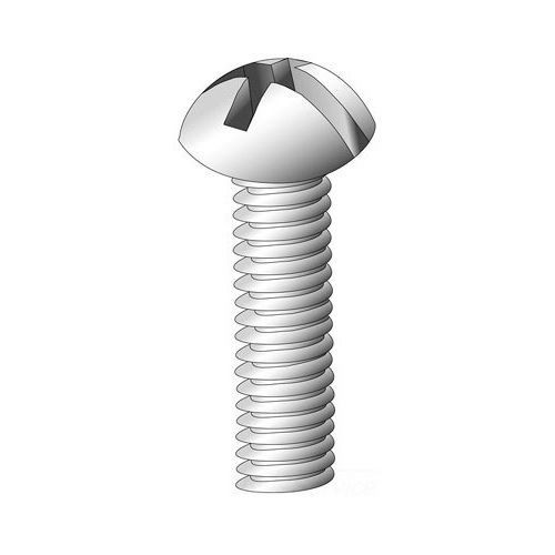 Minerallac® 53016J Machine Screw, 1/4-20, Steel, Round Head, Zinc Plated, Phillips®/Slotted Drive