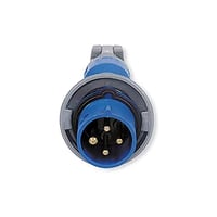 HBL430P9WWiring Device-Kellems HBL430P9W Watertight Pin and Sleeve Plug, 250 VAC, 30 A, 3 Poles, 4 Wires, Blue