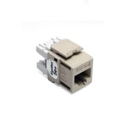 Leviton® GigaMax® QuickPort® 5G110-RI5 8-Conductor 8-Position Component Rated UTP Connector, Cat 5e Module, Surface/Panel Mount, 1 Ports, Plastic, Ivory