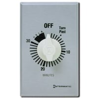 Intermatic® FF30MH FF Series Auto Off Commercial Mechanical Spring Wound Timer, 30 min Setting, 125/257 VAC, 1 hp, 2 hp hp, 1NO/SPST Contact, 1 Poles