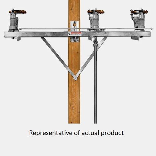 137612R6-ES&C 137612R6-E Switches, 14.4 kV, 1200 A, Vertical, 3 Poles, Steel Base