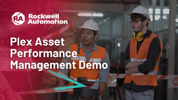 Plex APM Video Demo with two men standing, wearing hard hats and safety gear