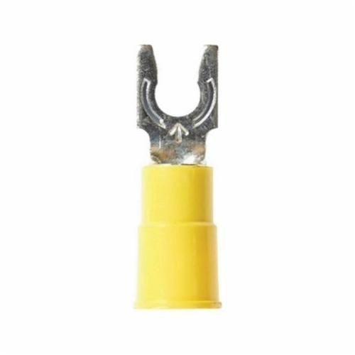 LFV10-8Q3M™ Highland™ 051128-60016 Insulated Locking Fork Terminal, 12 to 10 AWG Conductor, 1.03 in L, Butted Seam Barrel