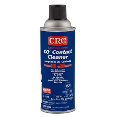 CRC® 02016 CO® Non-Flammable Contact Cleaner, 16 oz Aerosol Can, Faint Sweetish Odor/Scent, Clear, Volatile Liquid Form
