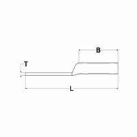 YA6C2LBURNDY® HYLUG™ YA6CL6 YA-L 1-Hole Compression Lug With Inspection Window, 6 AWG Stranded Aluminum/Copper Conductor, Die Code: 7/374, 1/2 in Stud, Copper