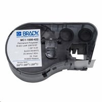 MC1-1000-422Brady® ToughBond™ MC1-1000-422 M Series Cartridge Label, 25 ft L x 1 in W, For Use With BMP® 41 Label Printers, BMP® 51 and BMP® 53 Label Maker, B-422 Polyester, Black on White