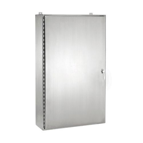 A48H3612SSLP3PTnVent HOFFMAN A36H3612SSLP3PT Single Door Wall Mount Enclosure, 36 in L x 36 in W x 12 in D, NEMA 4X/IP66