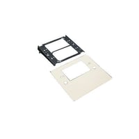 Wiremold® V4047C-1 4047 Multi-Channel Overlapping Device Plate, For Use With 4000 Series Raceway, Steel, Ivory/Gray