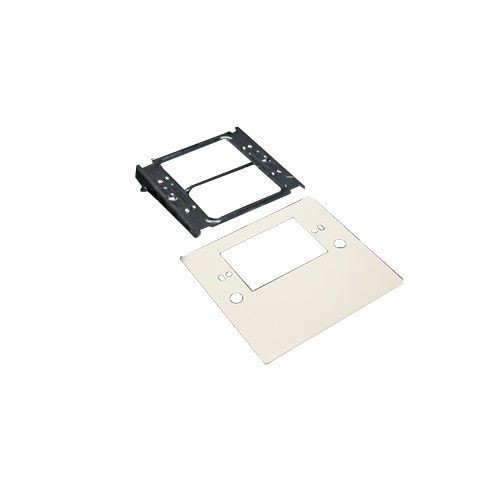 Wiremold® V4047C-1 4047 Multi-Channel Overlapping Device Plate, For Use With 4000 Series Raceway, Steel, Ivory/Gray