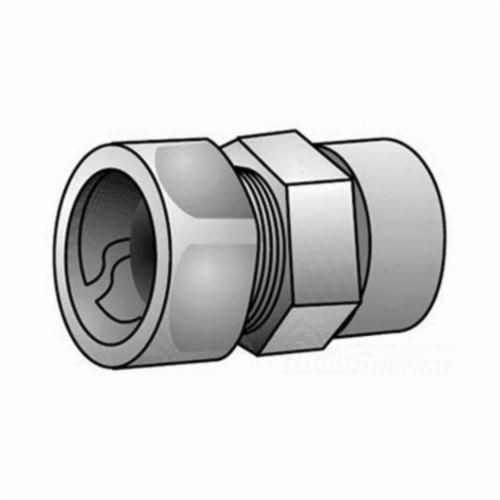 ETR-75O-Z/Gedney ETR-50 Transition Coupling, 1/2 in, For Use With Threadless RMC and IMC to EMT Conduit, Malleable Iron, Zinc Plated