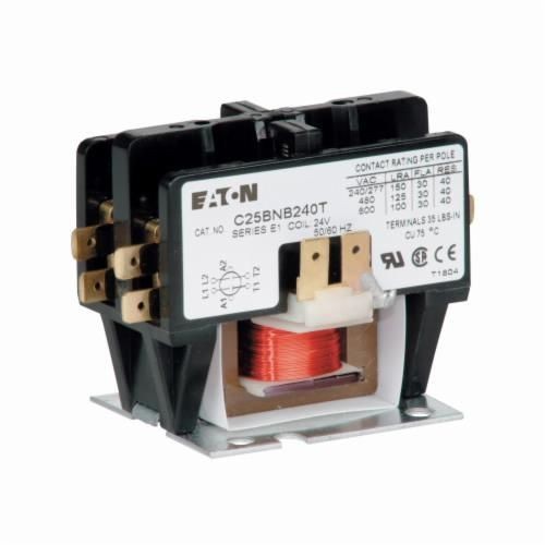 C25BNB240AEATON C25BNB240A Compact Definite Purpose Contactor With Metal Mounting Plate, 110/120 VAC V Coil, 40/50 A, 2 Poles