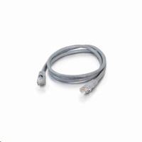 Quiktron® 576-100-007 Value Booted Patch Cord, Cat 6, 24 AWG Solid Copper Conductor, Male RJ45 Connector, 7 ft L Cord, Gray