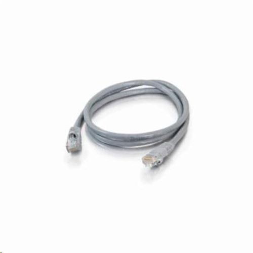 Quiktron® 576-100-007 Value Booted Patch Cord, Cat 6, 24 AWG Solid Copper Conductor, Male RJ45 Connector, 7 ft L Cord, Gray