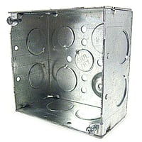 Data-Spec SheetSteel City® 52171-3/4 Welded Style Outlet Box, Steel, 30.3 cu-in Capacity, 1 Outlets, 13 Knockouts, 4 in H x 4 in W x 2-1/8 in D