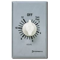Intermatic® FF412H FF Series Auto Off Commercial Mechanical Spring Wound Timer, 12 hr Setting, 125/257 VAC, 1 hp, 2 hp hp, 2NO/DPST Contact, 2 Poles