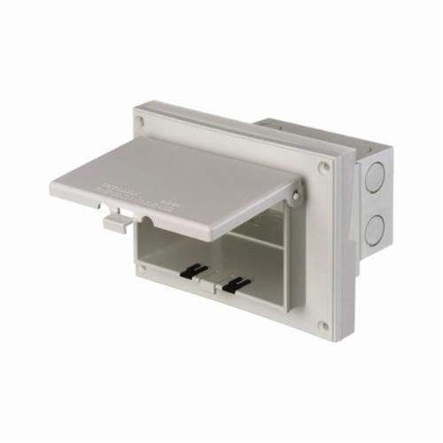 DBHR131WArlington InBox™ DBHR131C 1-Piece Low Profile Electrical Box, Plastic, 22 cu-in Capacity, 1 Gangs, 7.188 in L x 4.937 in W x 0.562 in D