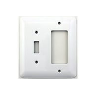 74432Mulberry 74432 Combination Wallplate, 2 Gangs, 5 in H x 4.562 in W, Steel, Ivory