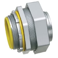 Arlington LT250 Form B Insulated Throat Straight Connector With Insulated Throat, 2-1/2 in Trade, Die Cast Zinc