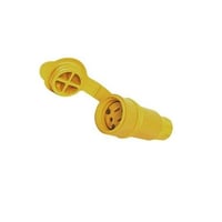 Woodhead® Watertite® Extreme 25W47 130146 Female Locking Connector With Locking Blade, 125 VAC, 15 A, 2 Poles, 3 Wires, Yellow
