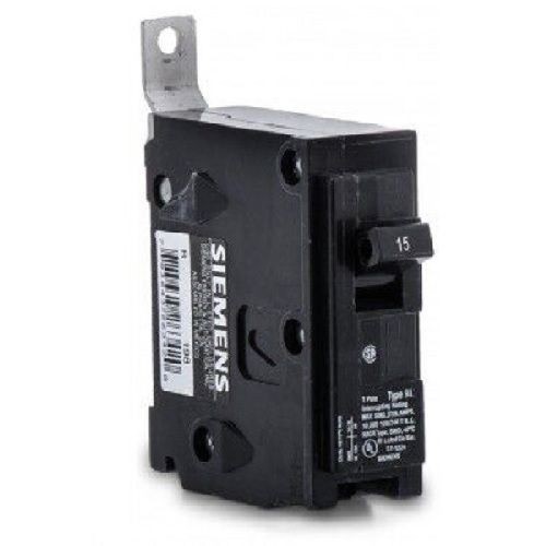 Siemens B115 Type BL Molded Case Circuit Breaker, 120 VAC, 15 A, 10 kA Interrupt, 1 Poles, Thermal/Magnetic Trip
